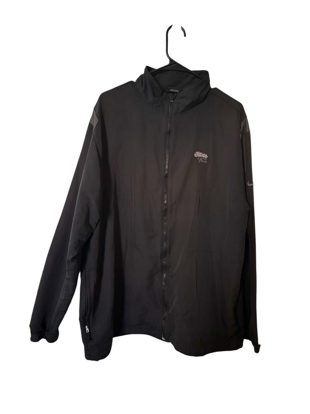 Nike Golf Torrey Pines Embroidered Full-Zip Black Windbreaker Jacket